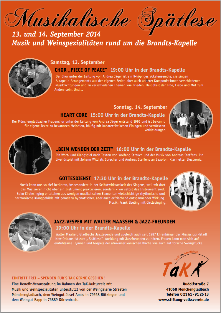 Musikalische Spätlese Flyer 13.09.2014